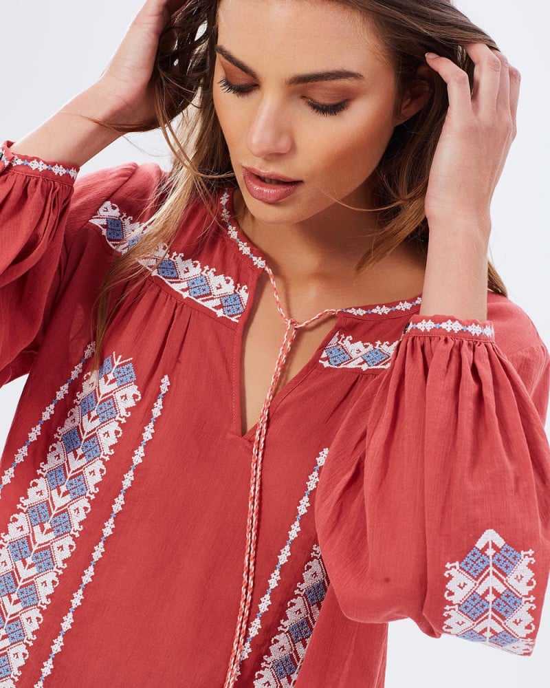 JAG Freedom Embroidered Blouse